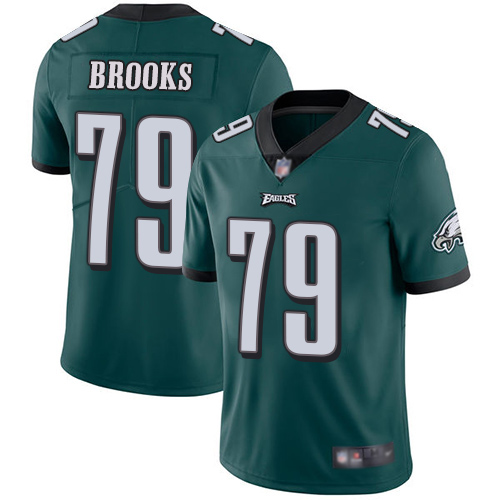 Men Philadelphia Eagles #79 Brandon Brooks Midnight Green Team Color Vapor Untouchable NFL Jersey Limited
